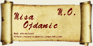 Miša Ojdanić vizit kartica